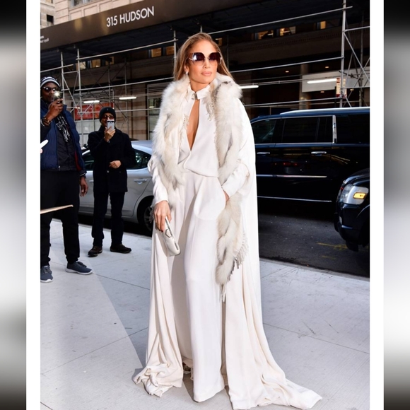 Nicole Miller Cream Winter Fur trim Knit Coat - Picture 3 of 16